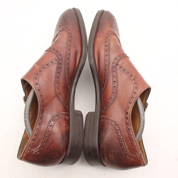 Magnanni Wingtip Monk Strap Men's Size 12 M Brown Leather  Dress Shoes 17157 - Picture 6 of 10
